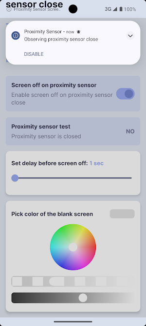 Proximity Sensor Screen Off Screenshot 3