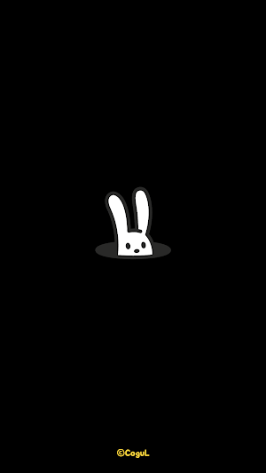 카카오톡 테마 - 까꿍토끼_블랙옐로 (카톡테마) Screenshot 0