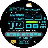 Digital Minimal WearOS NTV599