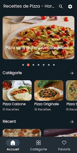 Recettes de Pizza - Hors Ligne Screenshot 1