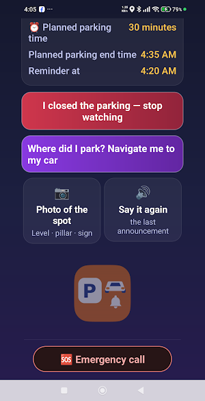 Parking & Drive Away Reminders Screenshot 3