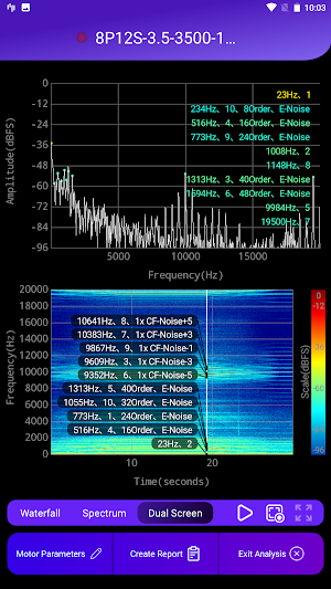 Motor Noise Analyzer Screenshot 2