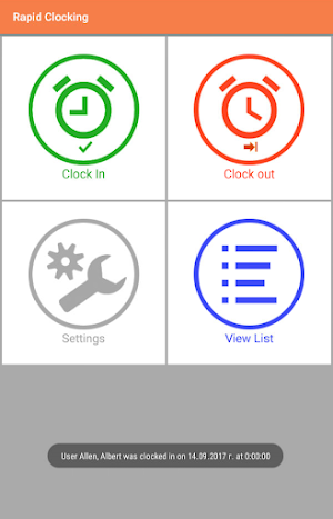 Rapid Clocking Screenshot 1