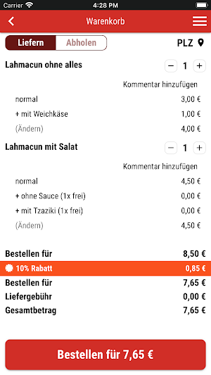 Pizza Romeo Königsbrunn Screenshot 1