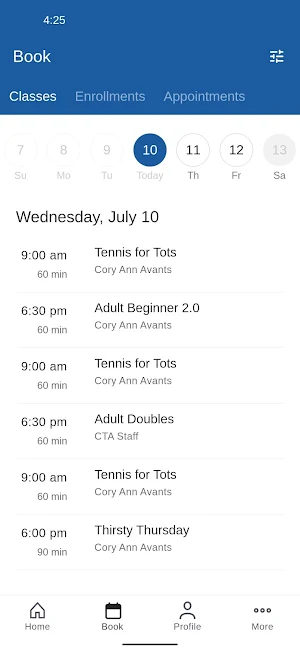 Charlotte Tennis Academy Screenshot 1