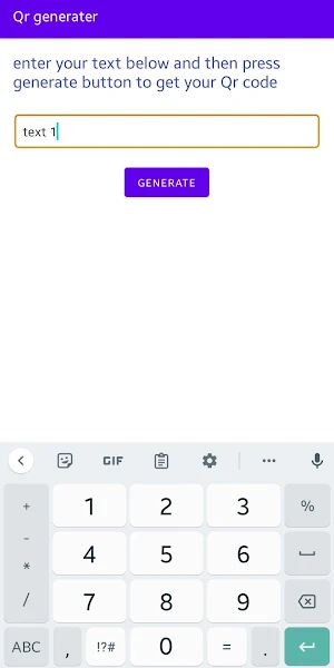 Qr genrator Screenshot 1