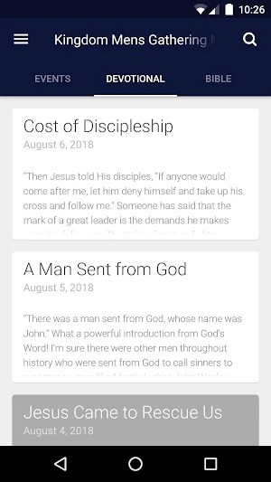 Kingdom Men's Gathering Screenshot 2