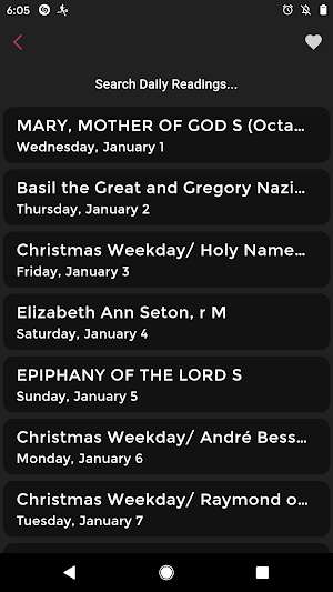 Liturgical Calendar 2025 Screenshot 3