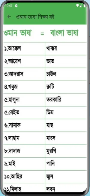 ওমান ভাষা শিক্ষা বই Screenshot 1