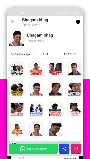 Hindi stickers for Whatsapp Screenshot 0
