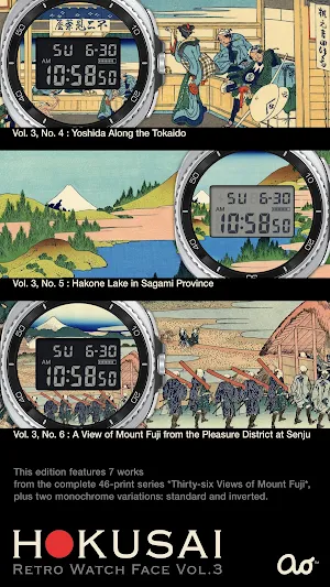 HOKUSAI Retro Watch Face Vol.3 Screenshot 2