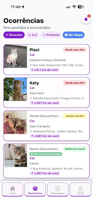 Pets - Perdidos e Achados Screenshot 1