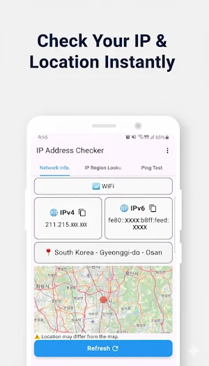 IP Address Checker & Ping Test Screenshot 2