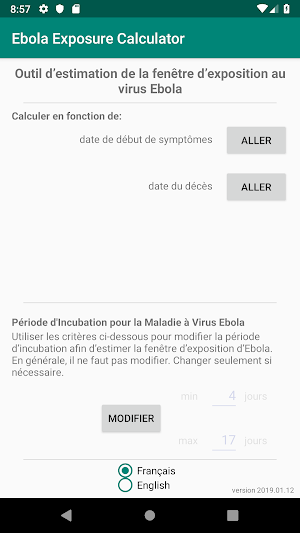 Ebola Exposure Window Calculator Screenshot 0
