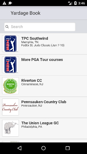 BlueGolf Yardage Book Screenshot 0