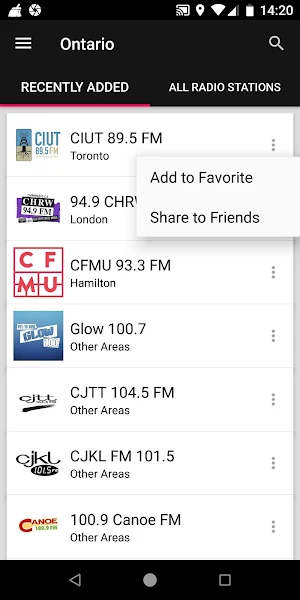 Ontario Radio Stations - Canada Screenshot 1