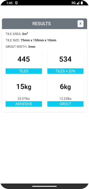 Tile Calc Pro Screenshot 1
