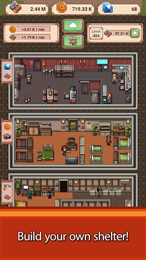 Idle Zombie Shelter: Build and Battle Screenshot 1
