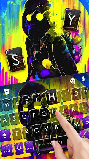 Graffiti Maskman Keyboard Background Screenshot 1