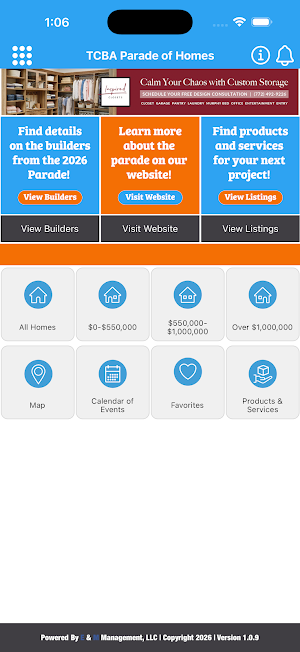TCBA Parade of Homes Screenshot 1