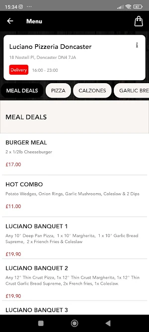 Luciano Pizzeria Bessacarr Screenshot 1