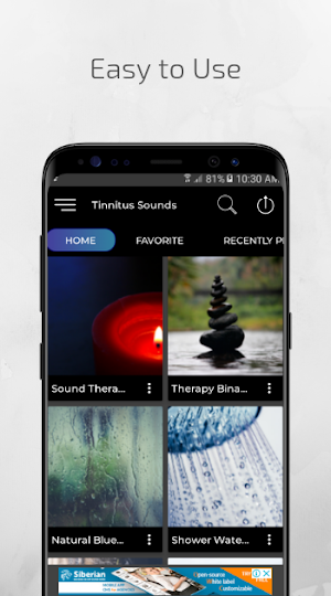 Tinnitus Sound Therapy  Calmer White Noise Screenshot 1