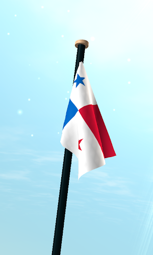 Panama Flag 3D Free Wallpaper Screenshot 2