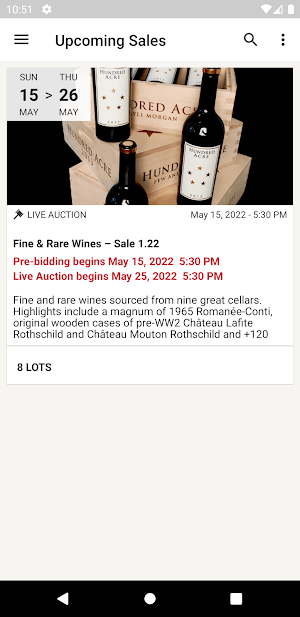 Ampersand Wine Auctions Screenshot 0