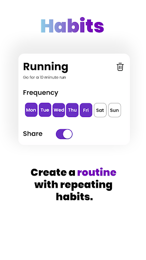 Atomicly: Social habit tracker Screenshot 1