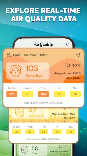 AIC: AQI Air Quality Tracker Screenshot 0