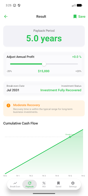 Break Even & ROI Calculator Screenshot 3