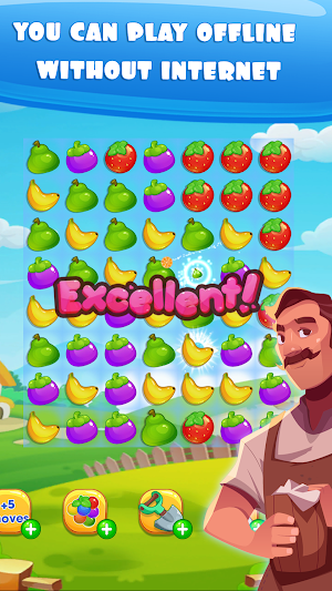 Match3 Fruits Farmden Screenshot 3