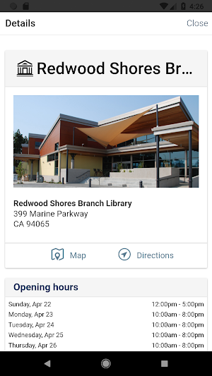Redwood City Library Screenshot 2