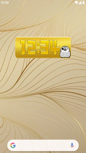 Digital Clock Widget Pesoguin - Penguin Screenshot 0