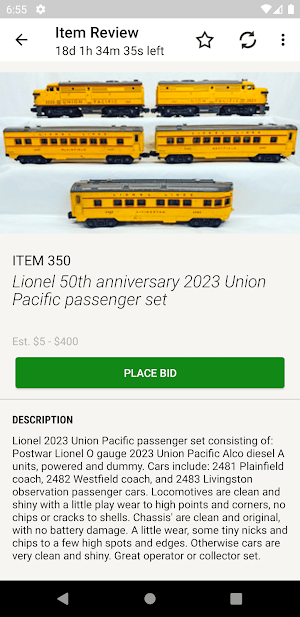 Elliott Auctions Screenshot 2