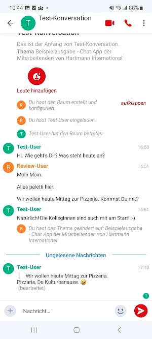 Hartmann International Chat Screenshot 1