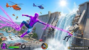 Flying Rope Hero: Crime City Screenshot 2