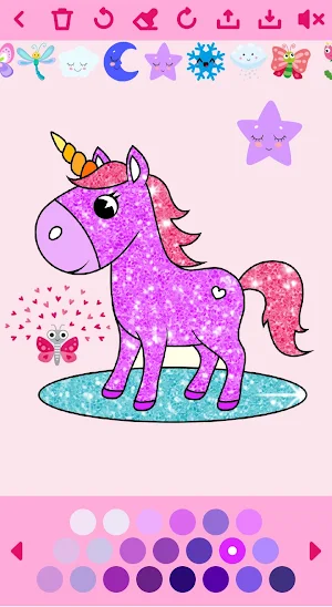 Kids Coloring Game Glitter 🎨 Screenshot 2
