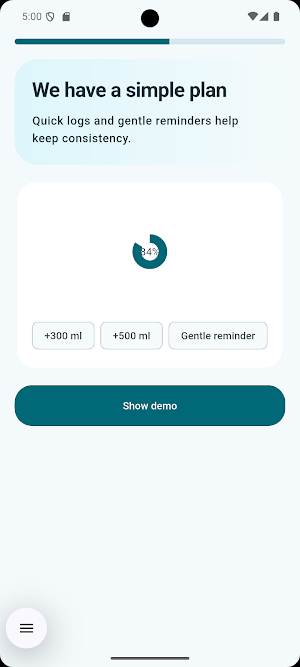 Hydrio: Water Drinking Tracker Screenshot 1