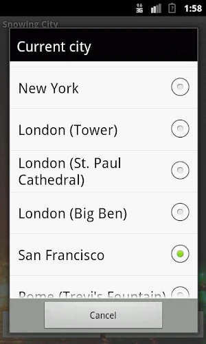 Snowing City LWP Screenshot 2