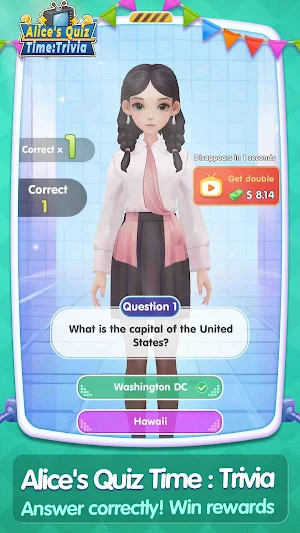 Alice's Quiz Time：Trivia Screenshot 1