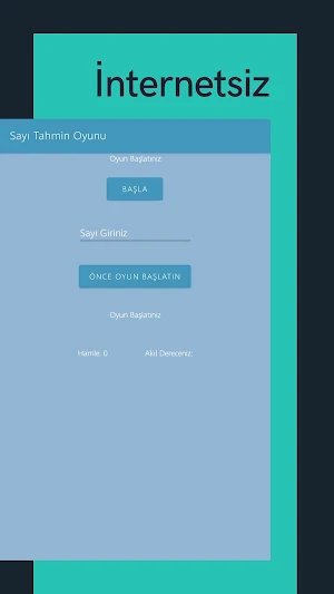 Sayı Tahmini Oyunu Screenshot 1