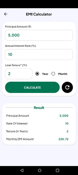 CashLoan : Loan EMI Calculator Screenshot 0