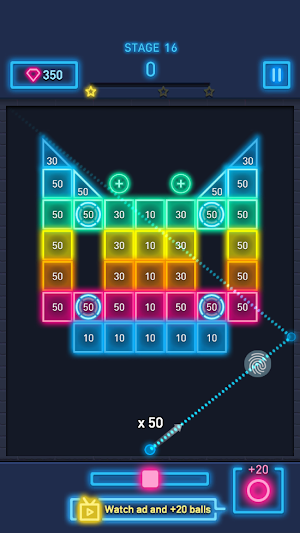 Brick Breaker: Neon-filled hip hop! Screenshot 0