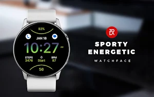 Sporty Energetic Watch Face Screenshot 0