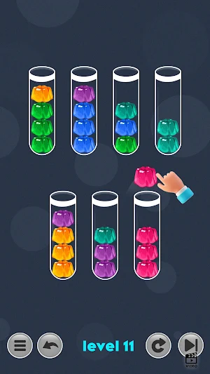 Jelly Color Sorting Puzzle 3D Screenshot 2