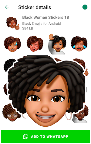 Black Emojis for WhatsApp Screenshot 0