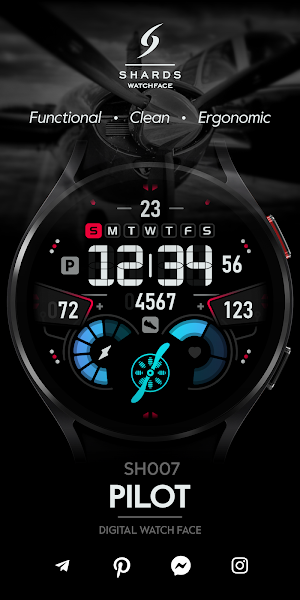 SH007 Watch Face, WearOS watch Screenshot 0