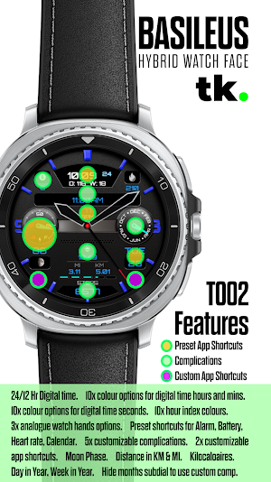T002 BASILEUS Hybrid WatchFace Screenshot 1