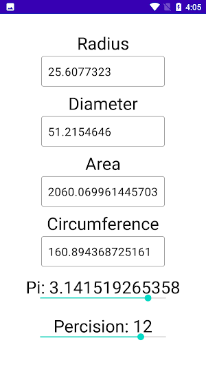 Circle Calculator Screenshot 2